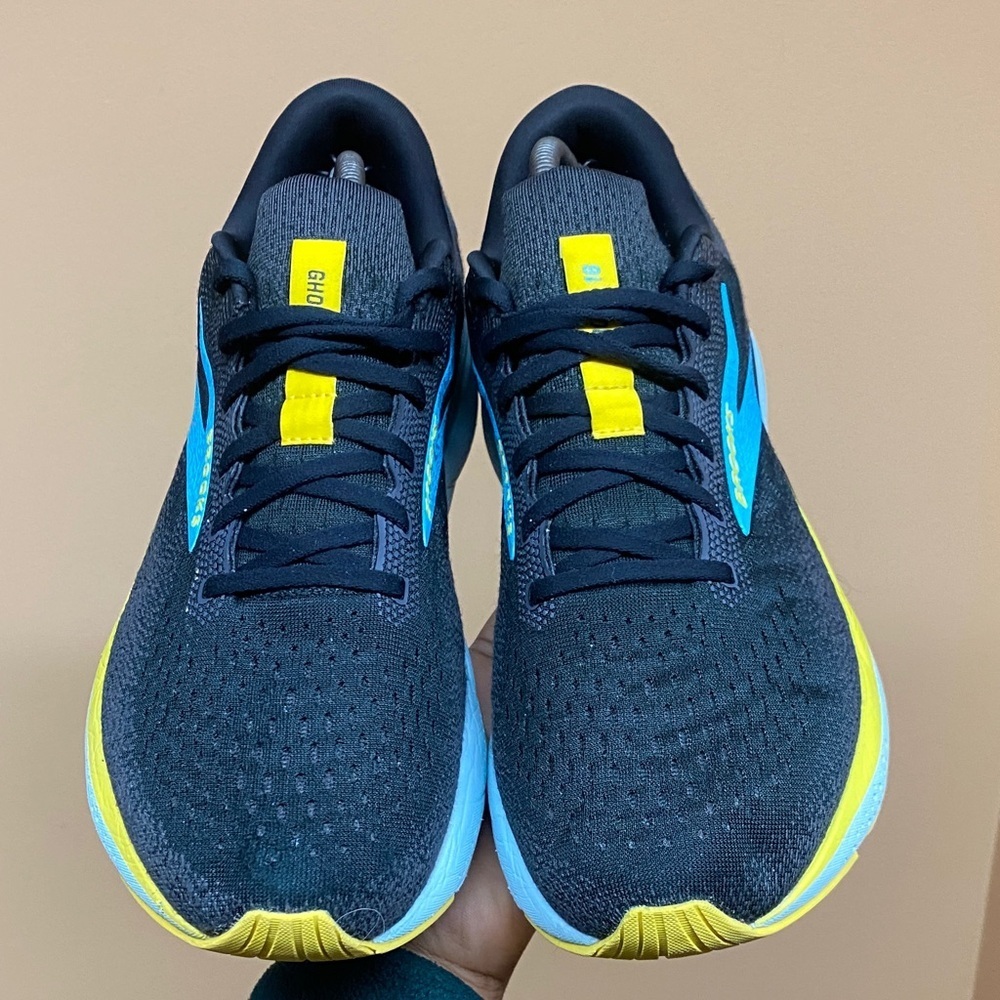 Brooks Ghost 16 Mens Running Sneakers “Black/Forged Iron/Blue” Size 12 Wide - Picture 12 of 16